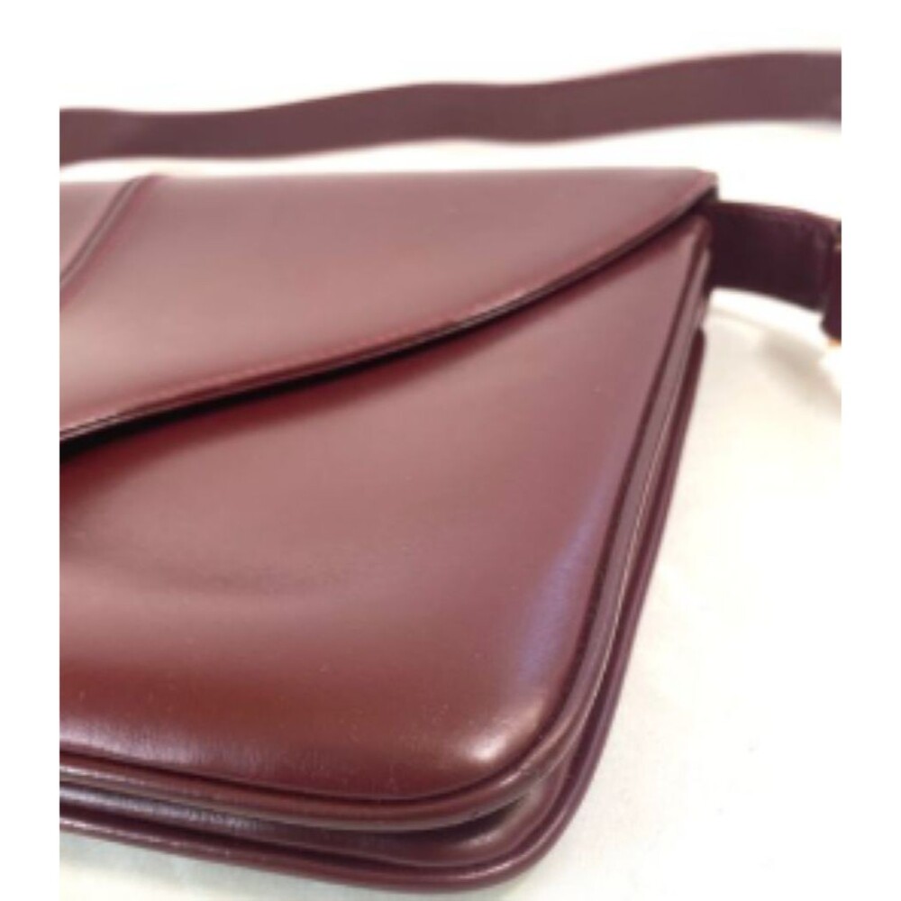 GUCCI Shoulder Bag Burgundy Leather 1955 Horsebit Gold Hardware Vintage - Picture 5 of 9
